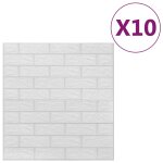 Vidaxl papier peint 3d autoadhésif briques 10 pcs blanc Vidaxl papier peint 3d autoadhésif briques 10 pcs blanc