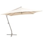 Vidaxl parasol 300 x 300 cm poteau en aluminium sable