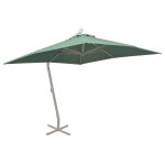 Vidaxl parasol 300 x 300 cm poteau en aluminium vert