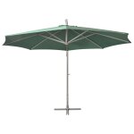 Vidaxl parasol 350 cm poteau en aluminium vert Vidaxl parasol 350 cm poteau en aluminium vert
