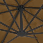 Vidaxl parasol avec base portable taupe Vidaxl parasol avec base portable taupe