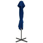 Vidaxl parasol dport  double toit 250x250 cm bleu azur