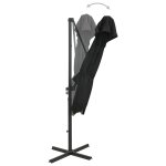 Vidaxl parasol dport  double toit 250x250 cm noir
