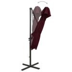 Vidaxl parasol dport  double toit 250x250 cm rouge bordeaux
