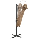Vidaxl parasol dport  double toit 250x250 cm taupe