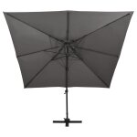 Vidaxl parasol d�port� � double toit 300x300 cm anthracite