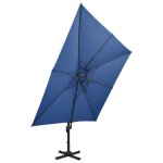 Vidaxl parasol dport  double toit 300x300 cm bleu azur