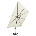 Vidaxl parasol dport  double toit 300x300 cm sable
