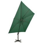 Vidaxl parasol dport  double toit 300x300 cm vert