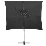Vidaxl parasol dport  double toit anthracite 250x250 cm