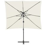 Vidaxl parasol dport  double toit sable 250x250 cm