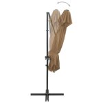 Vidaxl parasol dport  double toit taupe 250x250 cm