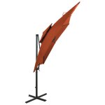 Vidaxl parasol dport  double toit terre cuite 250x250 cm