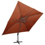 Vidaxl parasol dport  double toit terre cuite 400x300 cm