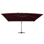 Vidaxl parasol dport avec lumires led rouge bordeaux 400x300 cm