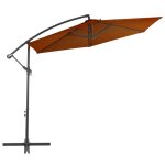 Vidaxl parasol dport avec mt en aluminium terre cuite 300 cm