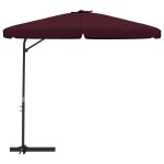 Vidaxl parasol d'extérieur avec mât en acier 300 cm rouge bordeaux Vidaxl parasol d'extérieur avec mât en acier 300 cm rouge bordeaux