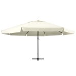 Vidaxl parasol d'ext�rieur avec m�t en aluminium 600 cm blanc sable