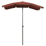 Vidaxl parasol de jardin avec mt 200x130 cm terre cuite