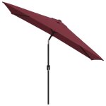 Vidaxl parasol avec mt en mtal 300 x 200 cm bordeaux