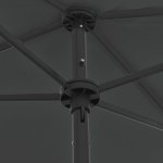 Vidaxl parasol de plage anthracite 180x120 cm