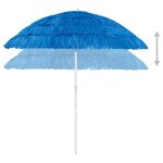 Vidaxl parasol de plage bleu 240 cm