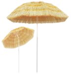 Vidaxl parasol de plage naturel 180 cm style hawa�en