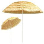 Vidaxl parasol de plage naturel 300 cm style hawa�en