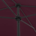 Vidaxl parasol de plage rouge bordeaux 200x125 cm Vidaxl parasol de plage rouge bordeaux 200x125 cm