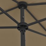 Vidaxl parasol de plage taupe 180x120 cm