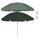 Vidaxl parasol de plage vert 240 cm