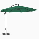 Vidaxl parasol en porte - à - feux avec mât en acier 300 cm vert Vidaxl parasol en porte - à - feux avec mât en acier 300 cm vert