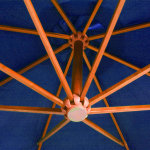 Vidaxl parasol suspendu avec mt bleu azur 3, 5x2, 9 m bois de sapin
