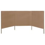 Vidaxl paravent 3 panneaux tissu 400 x 120 cm taupe