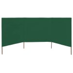 Vidaxl paravent 3 panneaux tissu 400 x 120 cm vert
