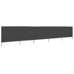 Vidaxl paravent 5 panneaux tissu 600 x 120 cm anthracite Vidaxl paravent 5 panneaux tissu 600 x 120 cm anthracite