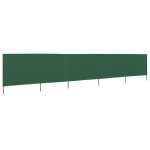 Vidaxl paravent 5 panneaux tissu 600 x 160 cm vert