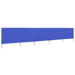 Vidaxl paravent 5 panneaux tissu 600 x 80 cm bleu azuré Vidaxl paravent 5 panneaux tissu 600 x 80 cm bleu azuré