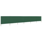 Vidaxl paravent 6 panneaux tissu 800 x 120 cm vert