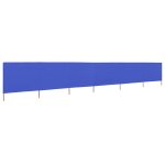 Vidaxl paravent 6 panneaux tissu 800 x 160 cm bleu azur�