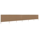 Vidaxl paravent 6 panneaux tissu 800 x 160 cm taupe Vidaxl paravent 6 panneaux tissu 800 x 160 cm taupe