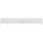 Vidaxl paravent 6 panneaux tissu 800 x 80 cm blanc