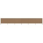 Vidaxl paravent 6 panneaux tissu 800 x 80 cm taupe