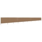 Vidaxl paravent 9 panneaux tissu 1200 x 120 cm taupe