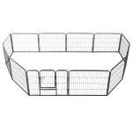 Vidaxl parc pour chiens 12 panneaux acier 80 x 60 cm noir Vidaxl parc pour chiens 12 panneaux acier 80 x 60 cm noir
