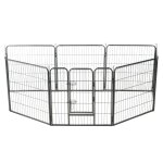 Vidaxl parc pour chiens 8 panneaux acier 80 x 80 cm noir Vidaxl parc pour chiens 8 panneaux acier 80 x 80 cm noir