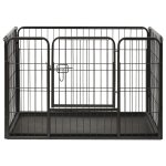 Vidaxl parc pour chiots acier 91, 5x59x61 cm