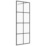 Vidaxl paroi de douche avec verre esg transparent 80x195 cm noir