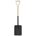 Vidaxl pelle de jardin  poigne en yd acier et bois de frne