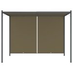 Vidaxl pergola de jardin avec auvent rtractable 3x3 m taupe 180 g / m